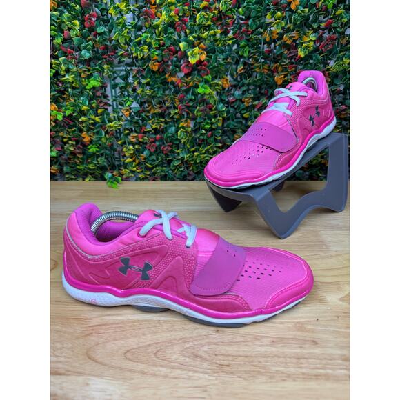Under Armour Micro G Renegade 4D Foam‎ Running Training Shoes Pink Womens 10 - Picture 2 of 11